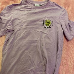 purple graphic tee